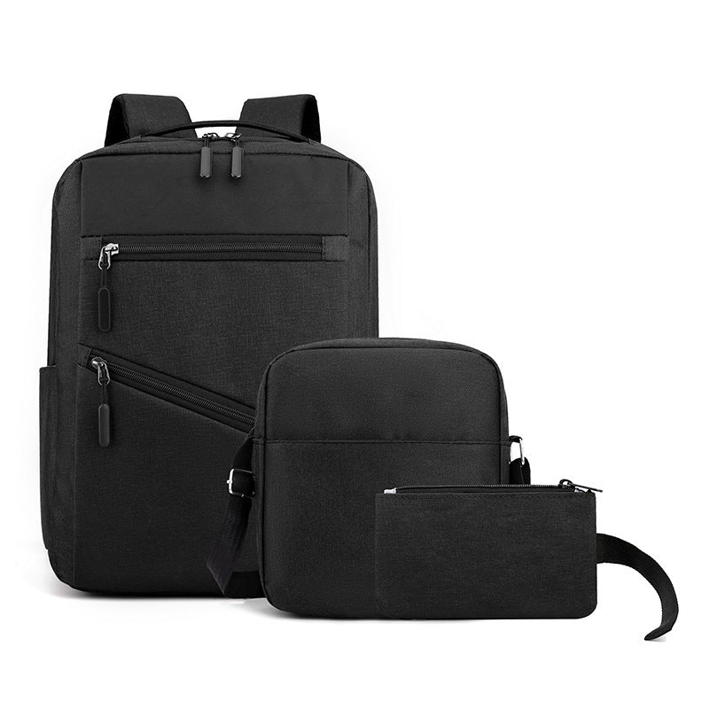 Sac à dos homme avec sac bandoulière et trousse 3en1